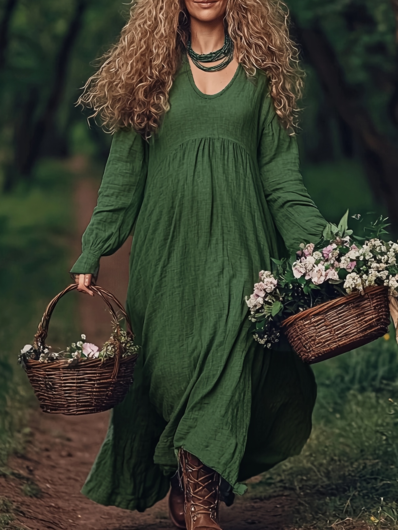 boho cotton dress sold on Temu Canada