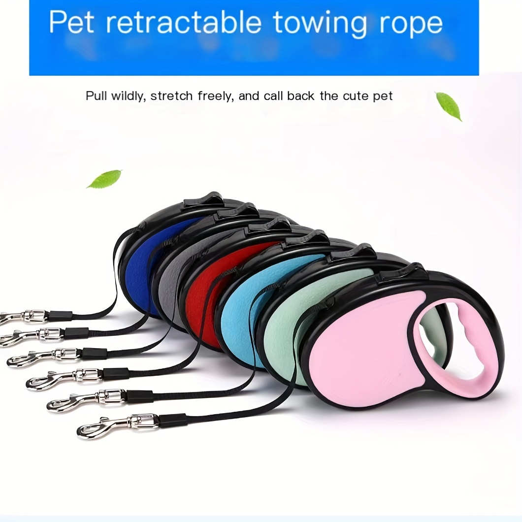 

Automatic Retractable Dog Leash, Portable Pet For Dogs, Abs Material, Uncharged, Handle, 3-mode Adjustable Length, 1.5m/5ft