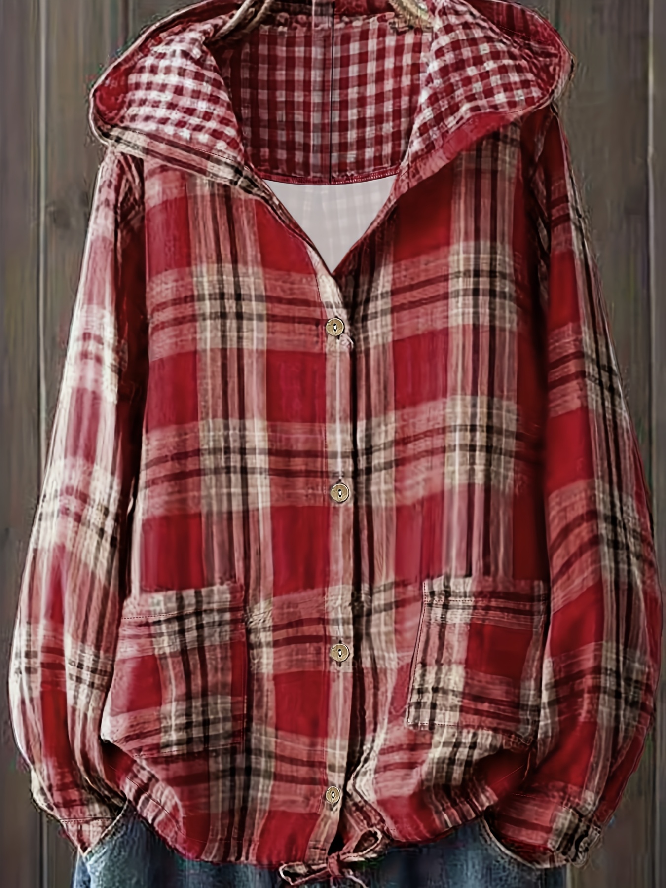 hoodie flannel women sold on Temu United States