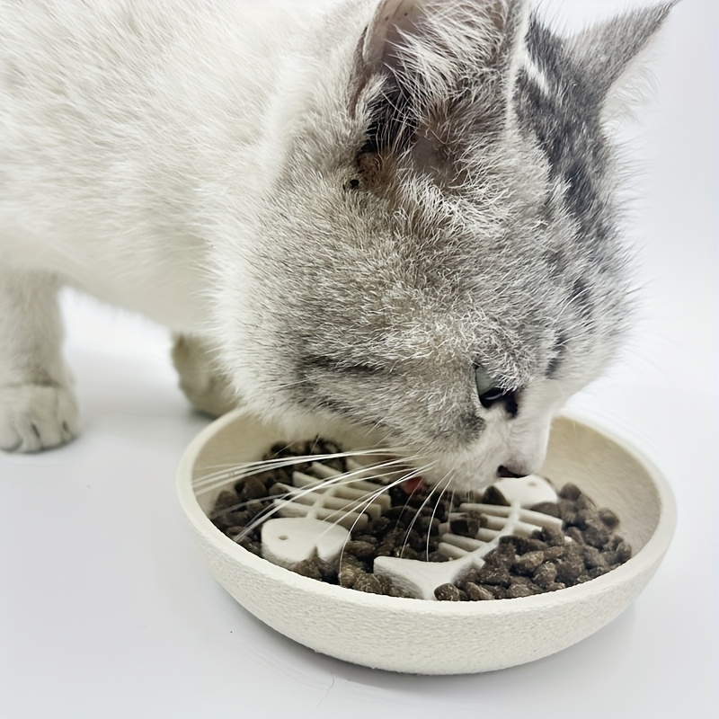 pet supplies cat supplies cat feeding watering bowls cat slow feeder bowl anti choking chew     shaped design for dry wet food suitable for indoor   clean   care essential non slip pet bowl Product details 0