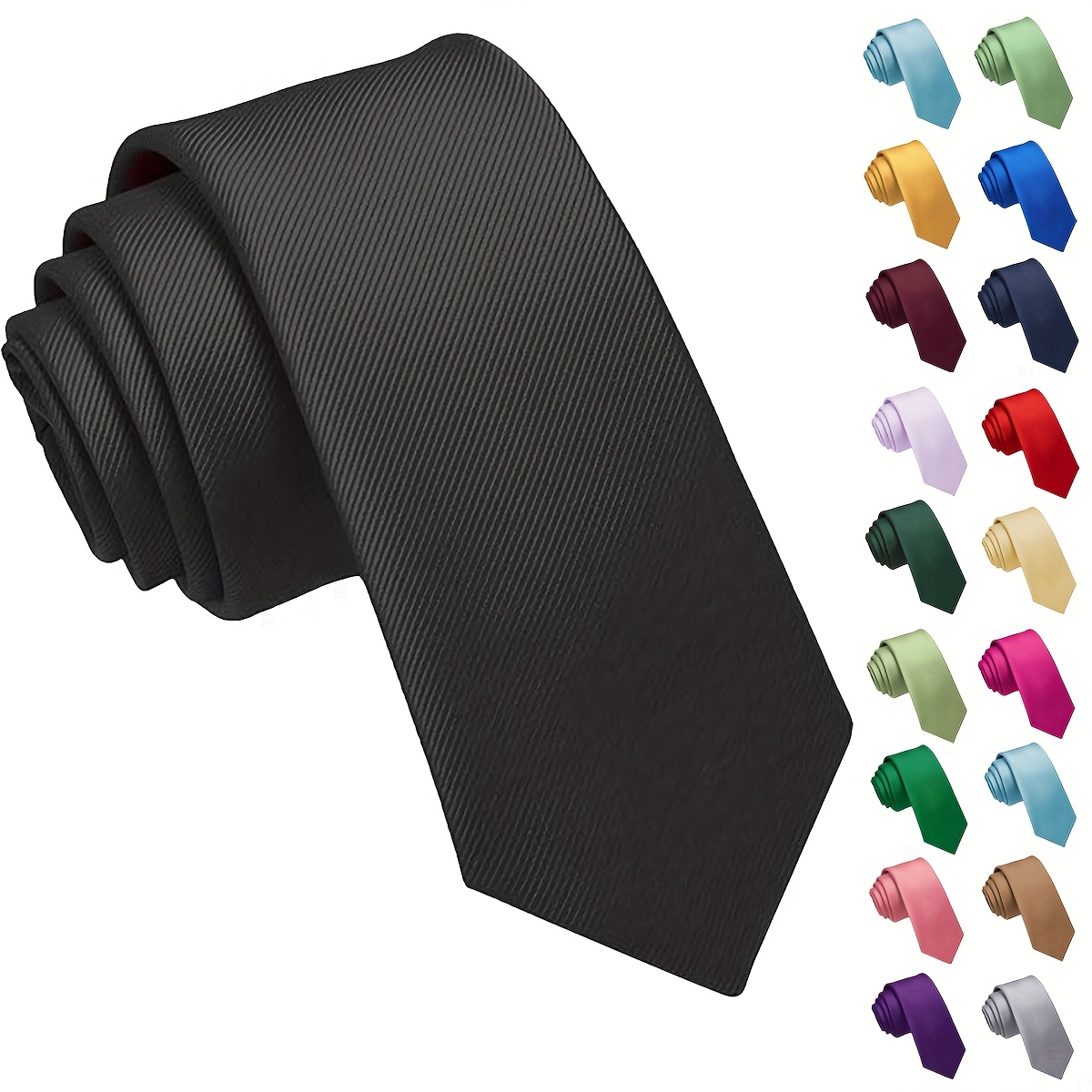 mens vibrant solid color tie smooth   polyester hand washable ideal for business gifting   in multiple colors 0
