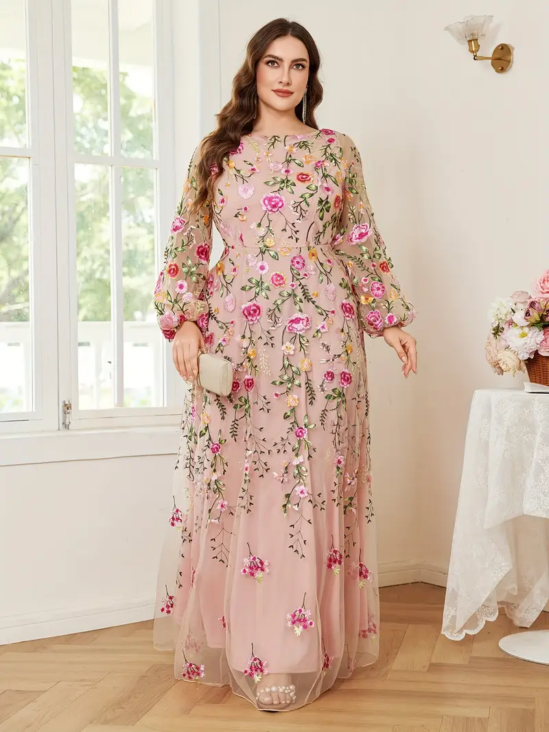 plus size christmas wedding guest dresses Ever-Pretty Plus Size Pleated Midi V-Neck Long Sleeves Chiffon Cocktail Dress