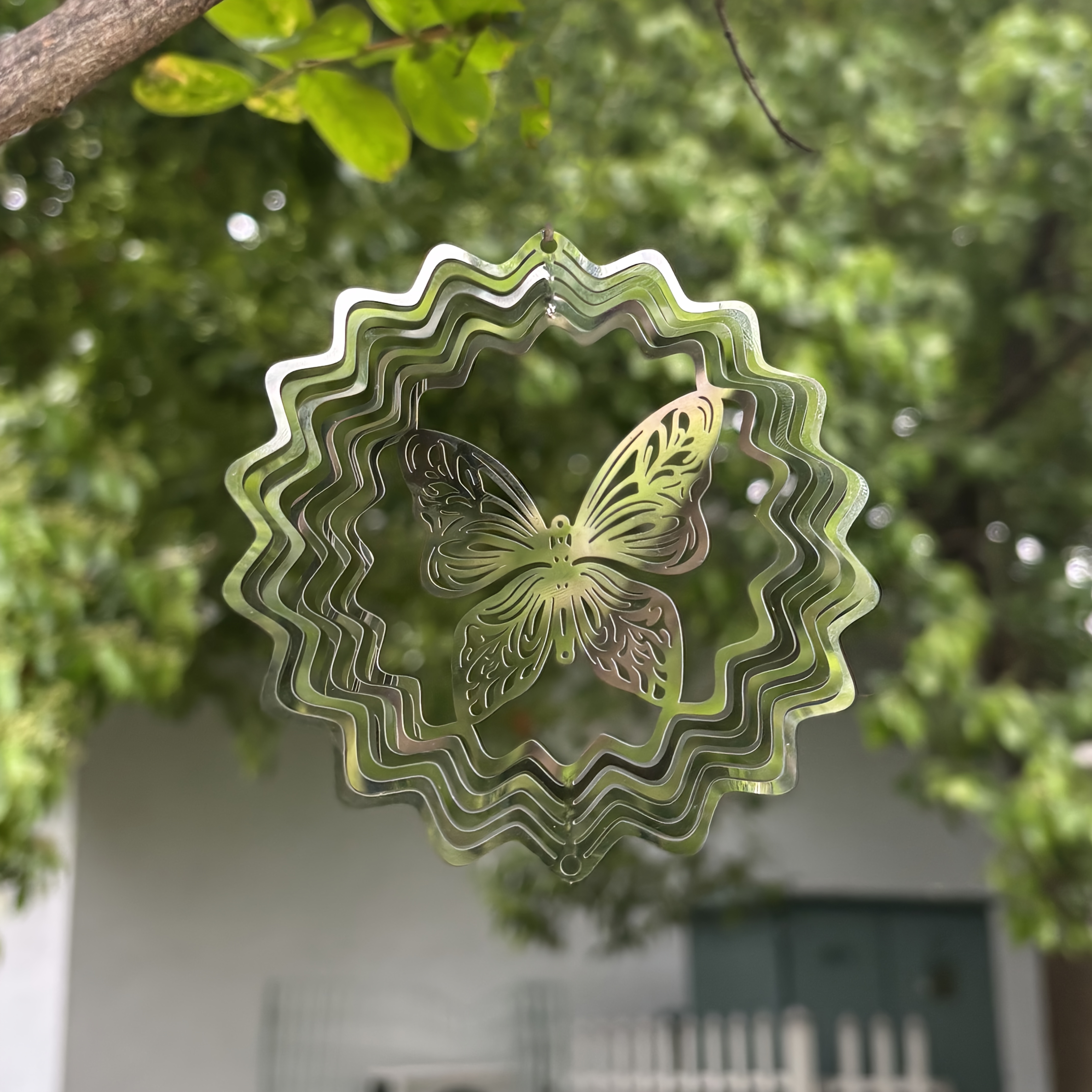 TEMU Stainless Steel Curved Wind Chime Garden Hanging Decoration Catcher Wind Chime Pendant Art Stainless Steel Courtyard Balcony Garden Outdoor