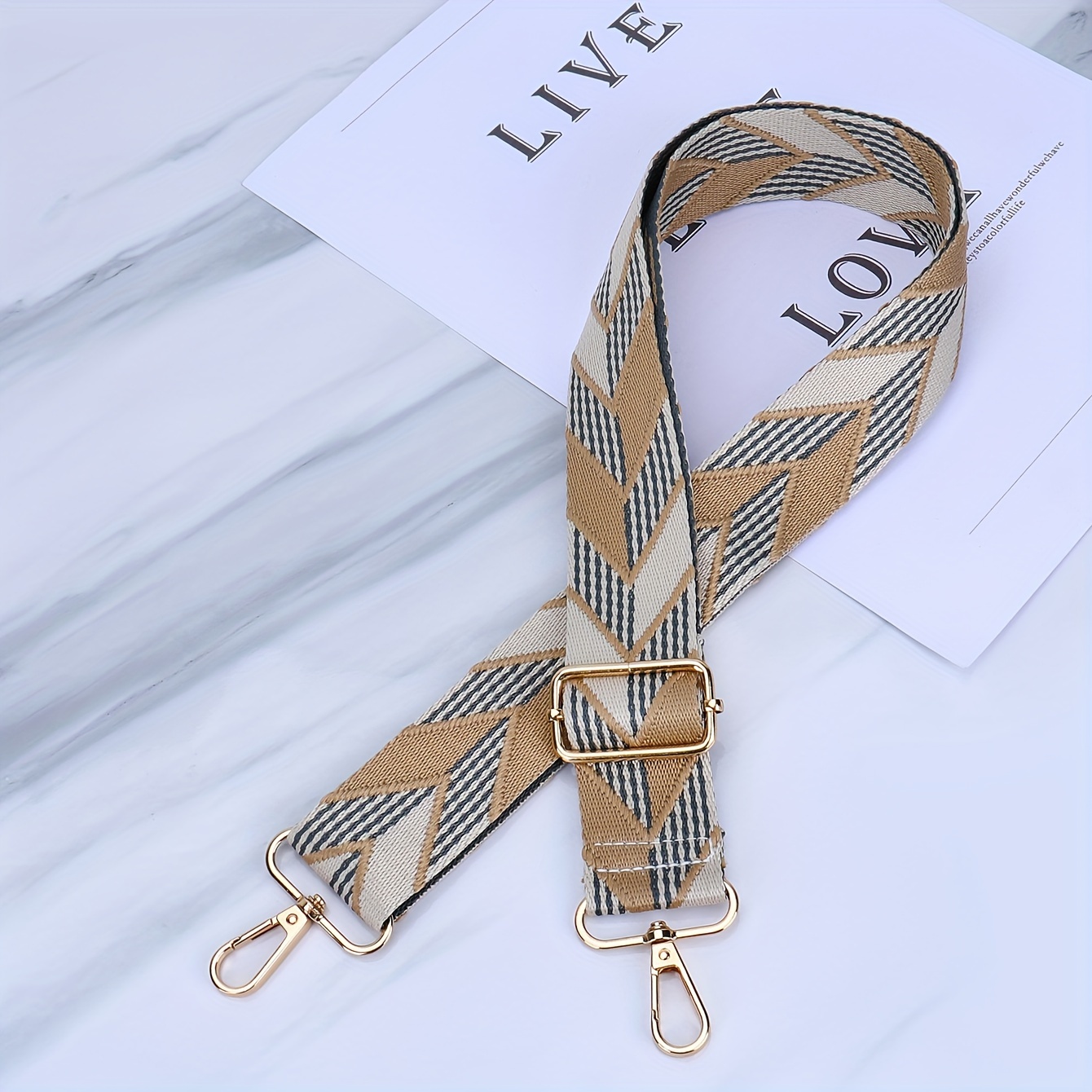 Image of Bag Accessories Wide Bag Strap Adjustable Detachable Durable Strap Replacement Webbing Embroidery Bag Strap