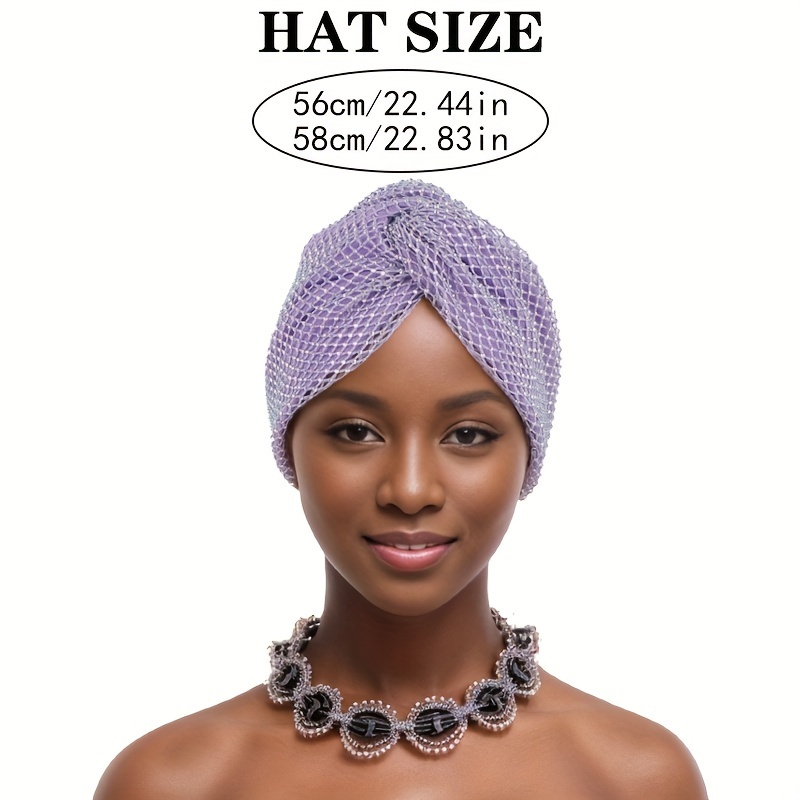 Purple Turban Hat on sale 22