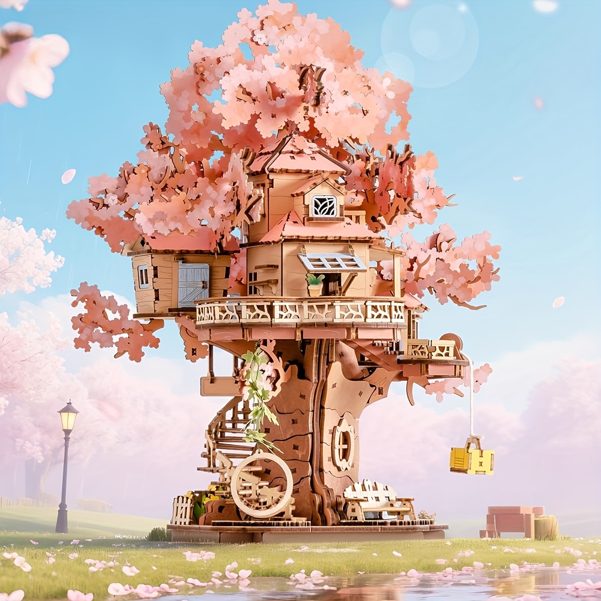 Image of Rolife 3d Wooden Puzzle House, Diy Model Kits For To Build, Home Decoration Craft Gifts For And Teens 14+