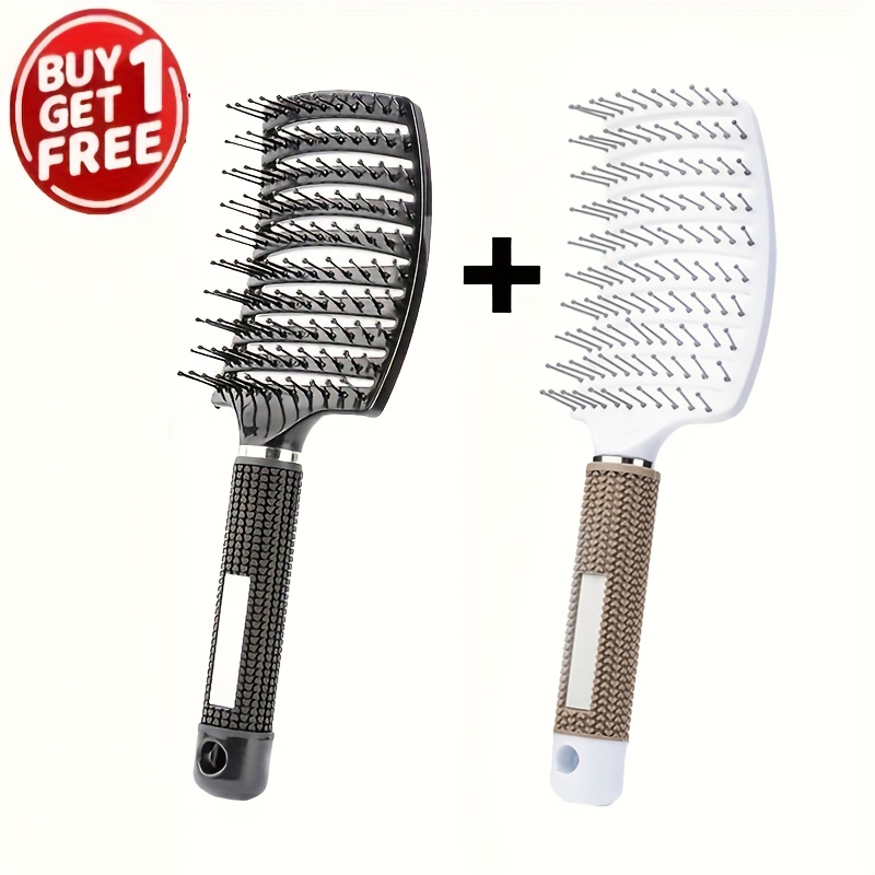 2pcs Styling Comb Set, Hairbrush And Scalp Massager, Large , Quick Combing, Anti-static, Quick-dry, Suitable For All Hair Types