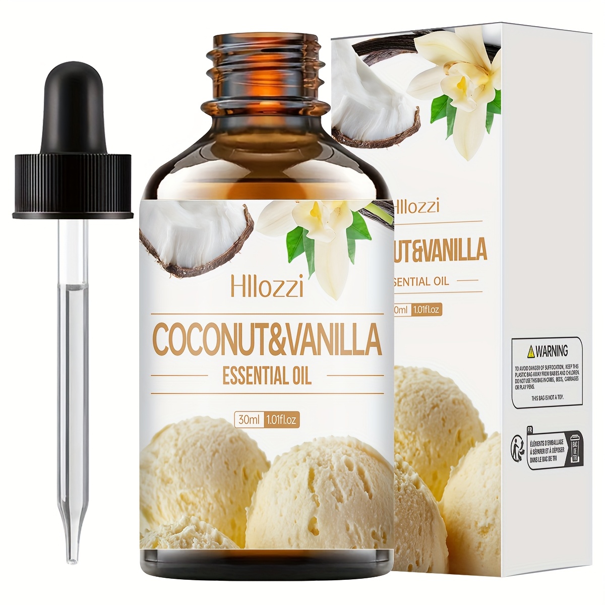 coconut vanilla essential oil 30ml 60ml moisturizing massage oil for skin care lightweight hydrating body oil for body and daily use alcohol free suitable for   types
