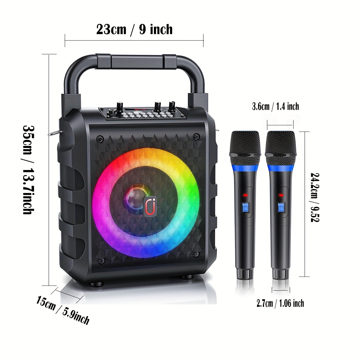 T18 t Upgraded Karaoke Speaker Machine Portable Wireless Temu