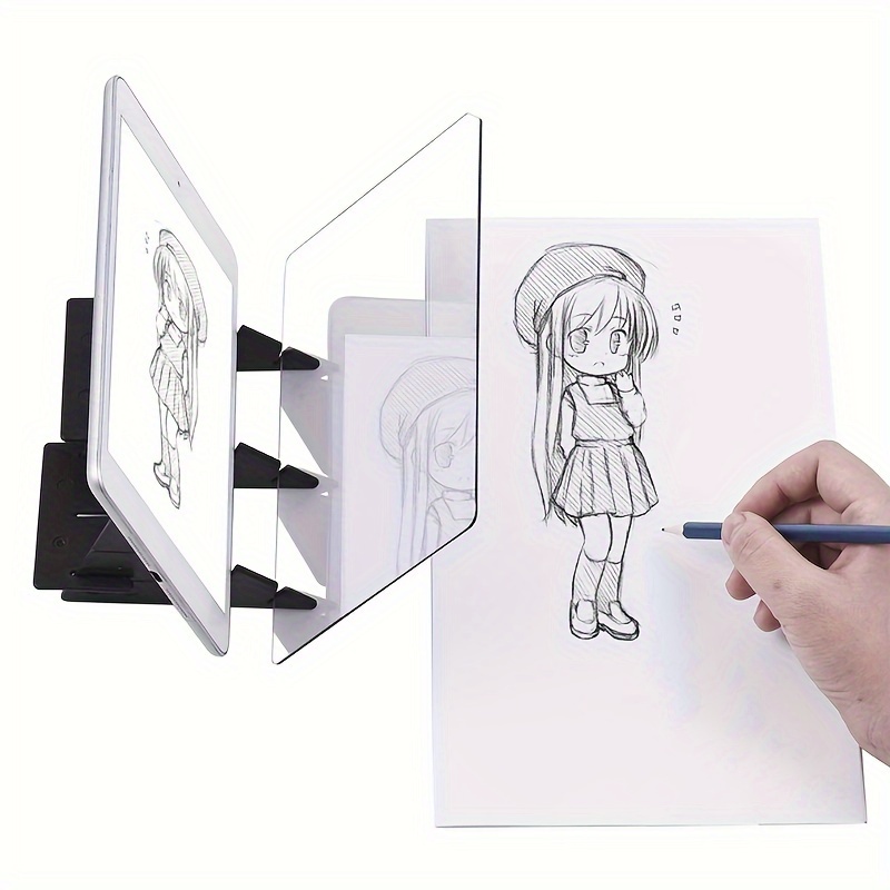 TEMU Pvc Drawing Kit – Tracing Sketching Tool For Artists And Beginners With And Adjustable Stand