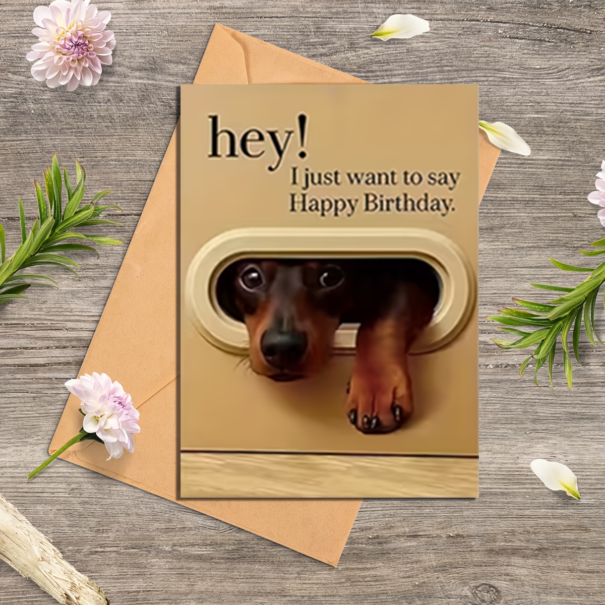 A Humorous Animal-Themed Birthday Card (With Envelope), Featuring Cute Pet Designs, Specifically Made for Dog Lovers, Suitable for Birthdays, Thank You Notes, Christmas, And Everyday Gifting Occasions!