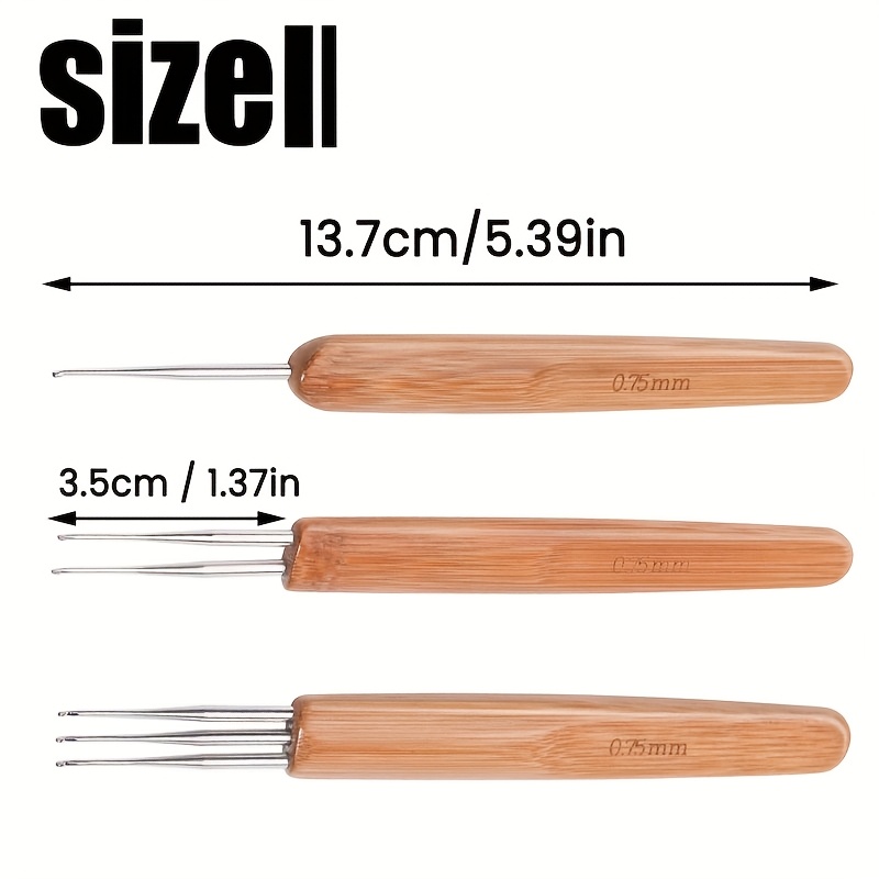 TEMU 3pcs Hair Braiding Tool Set With Snap-style Hair Bun Additions And Hair Weaving Needles. Includes 3pcss Hair Braiding Hooks (1-hook, 2-hook, And