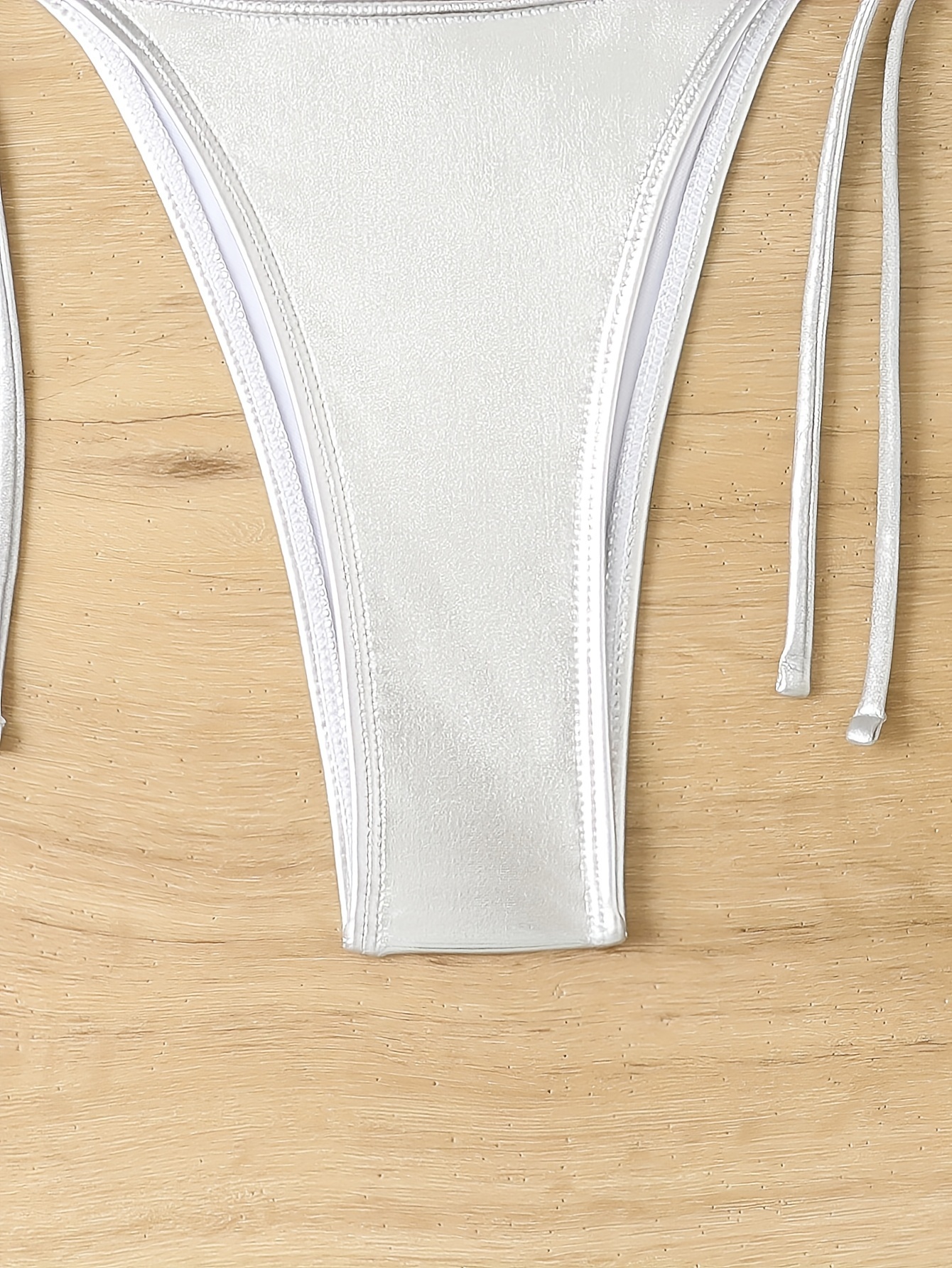 New Sexy Shiny Fabric Split Bikini Swimsuit for Women