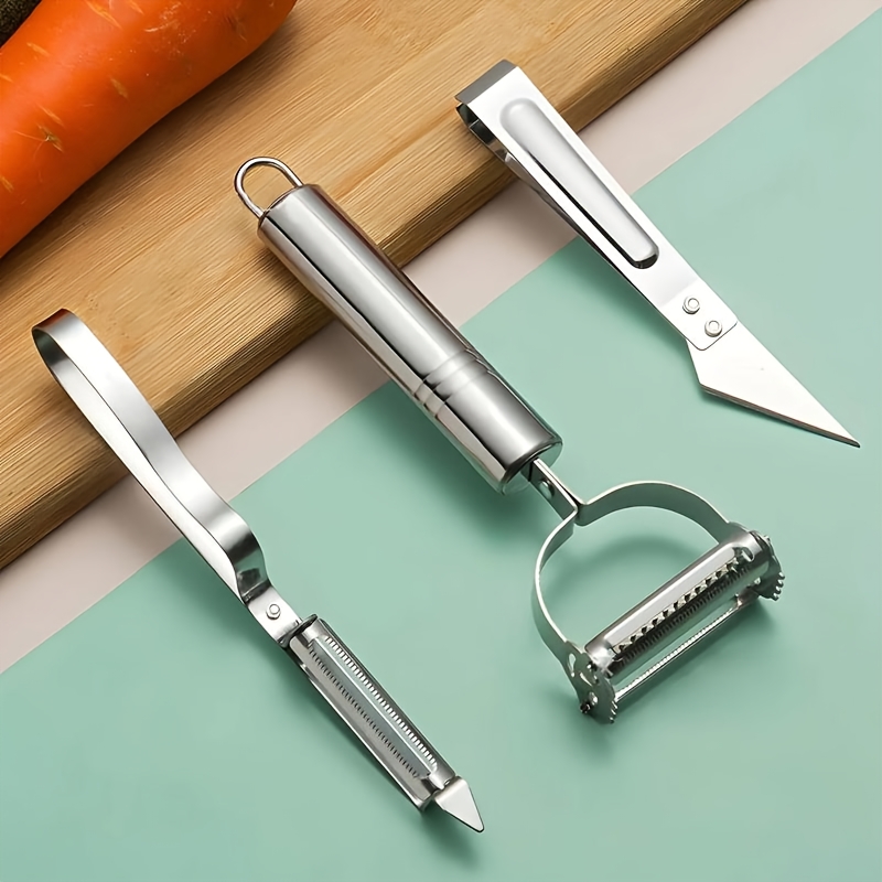 Stainless Steel Vegetable Peelers Set 3pcs: retailer-supplied image