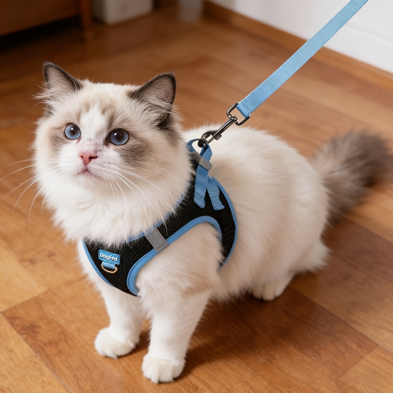 TEMU 【犬用ハーネス＆リードセット】小型ペット用品 猫と犬のユニバーサル チェストバックハーネス