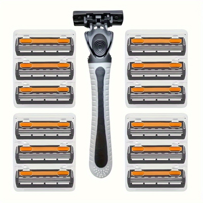 

Classic 3-layer Stainless Steel Safety Set With Comfort - Non-slip Grip, Includes Holder & Blades - Vintage Wet Shave For Smooth, Hair-, Shaving