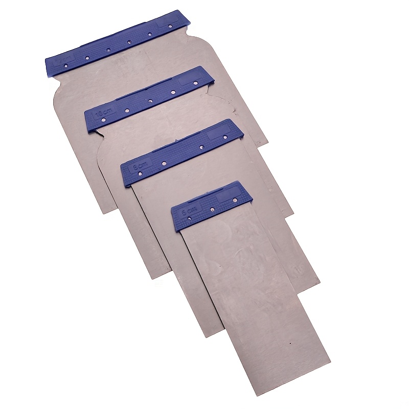 Image of 4pcs Putty Knife Set, 45 Carbon Steel Scraper, Paint Tool, Specifications 5.08/7.62/10.16/12.7 Inches, Suitable For Wallpaper/drywall Leveling/decals, Plastering Spatula