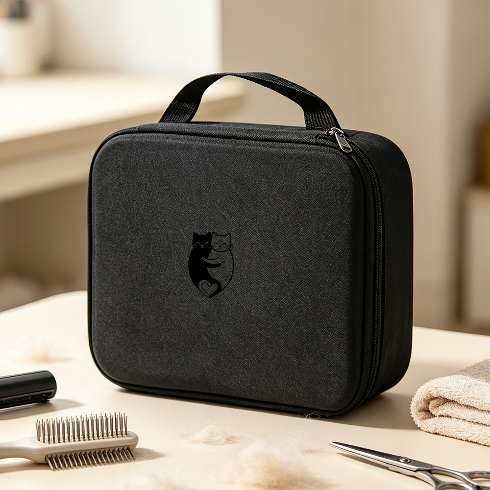 Scratch-Resistant Tool Bag with Black and White Cats Pattern