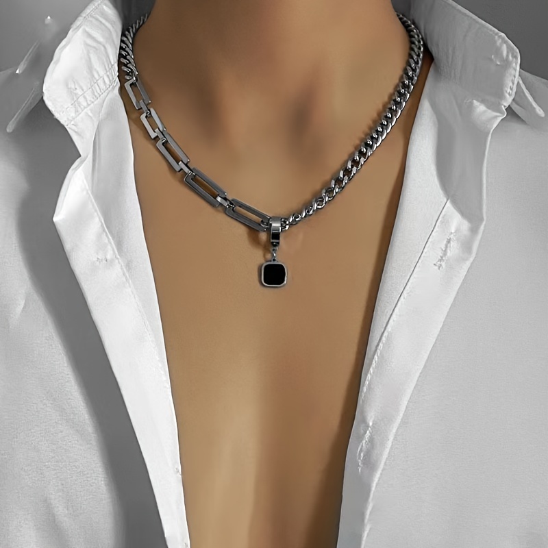 

Stainless Steel Necklace Simple And Cuban Chain Hip Hop Fashion Personality Men's Necklace