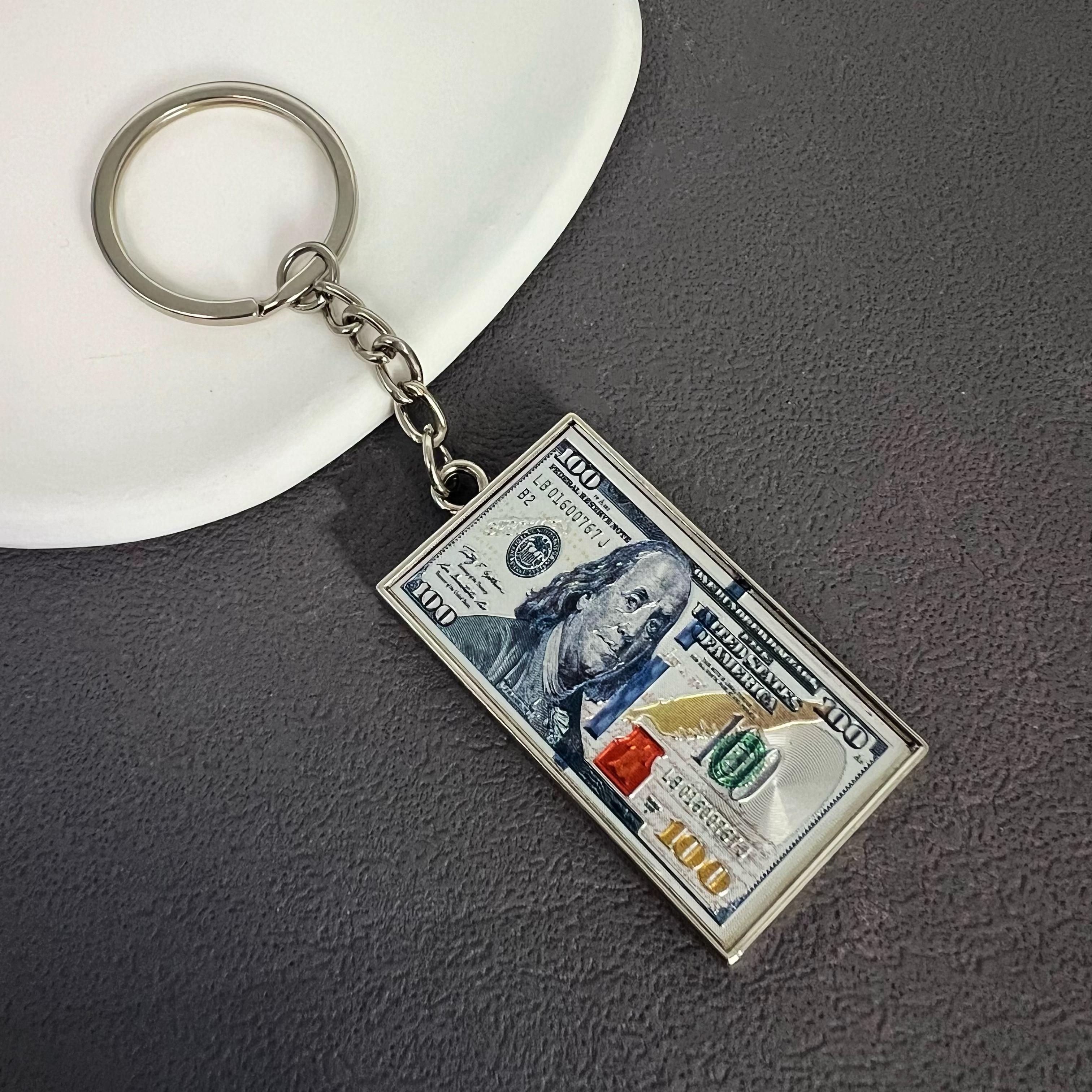 

1pc Mini Dollar Keychain Pendant, Creative Keychain Decoration For Car Keys, Backpacks, Wallets