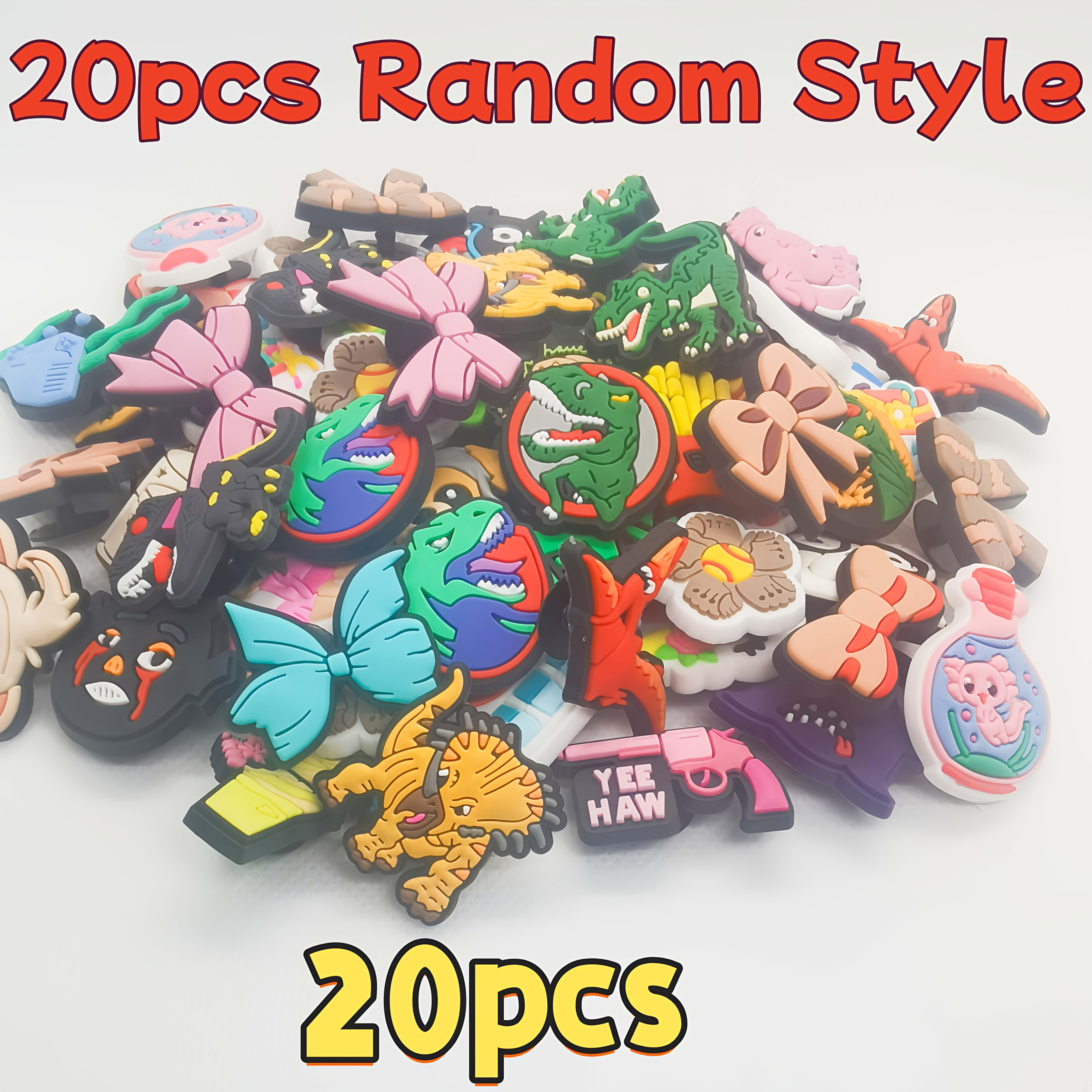 Breloques De Chaussures De Dessin Animé Pour Femmes Et Enfants, Bad