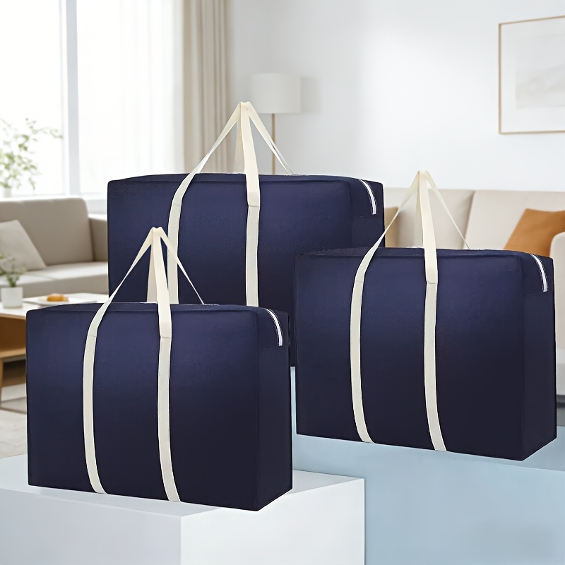 TEMU 3pcs Oversized Moving Bag, Foldable & Durable Carry Bag, Ideal For Travel, Luggage , Wardrobe Organization, Packing And Storage.