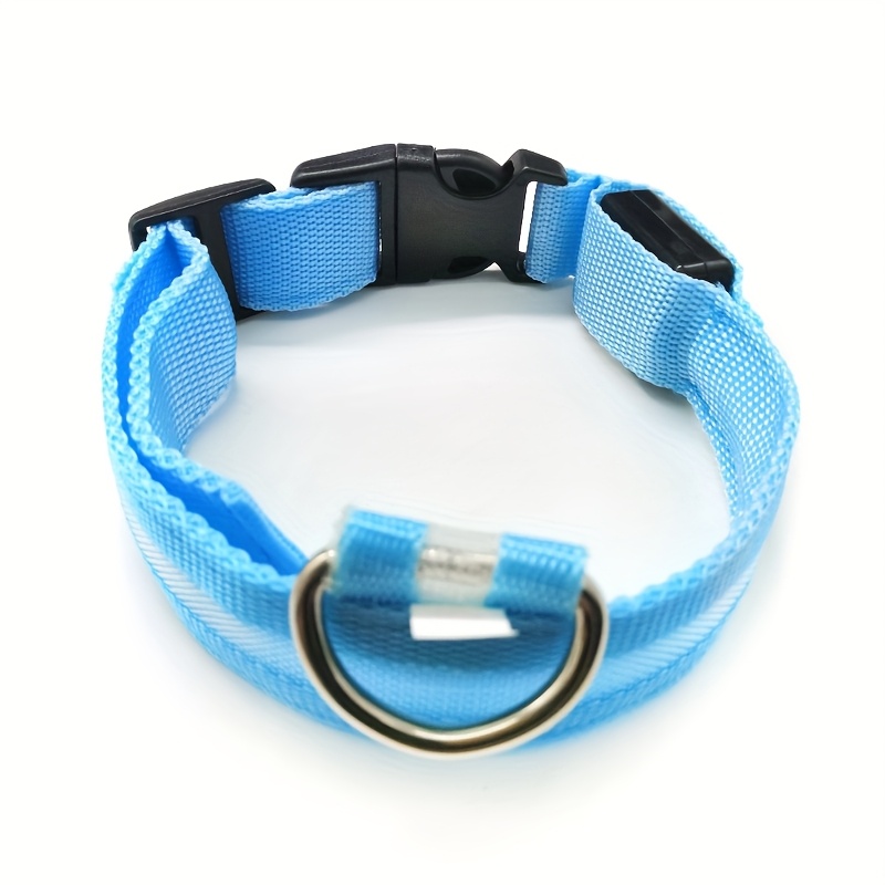 LED-Hundehalsband Blinkend – USB-ladbar, Nylon, Größe XL (52-60 Cm), Für Nachtspaziergänge
