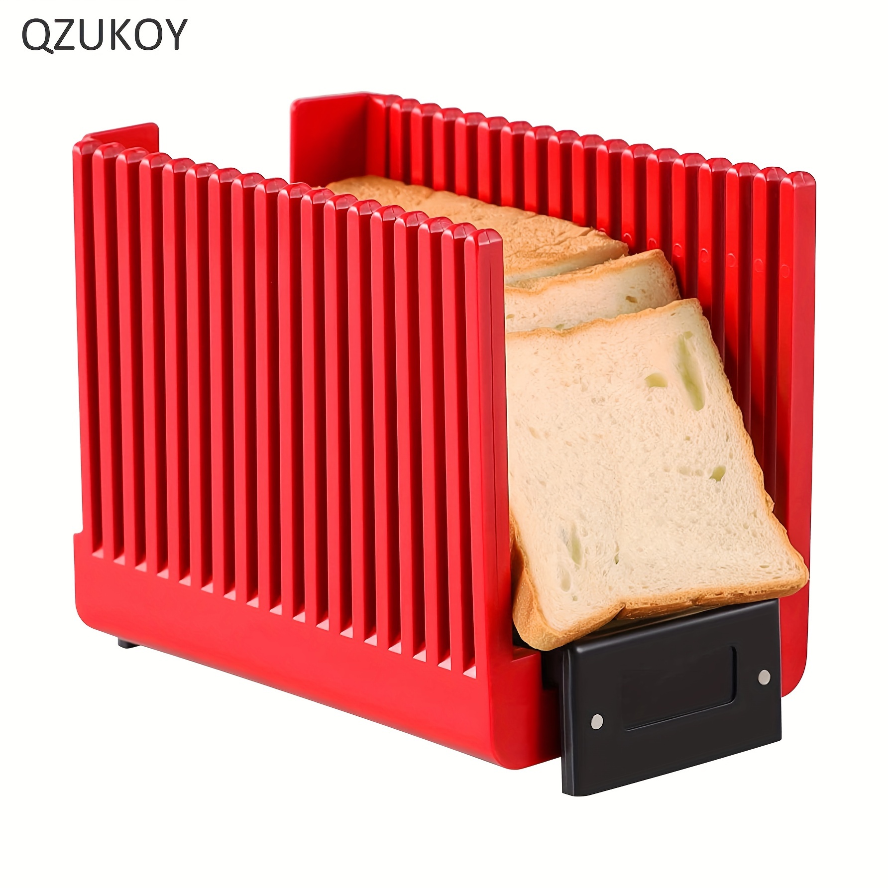 TEMU Qzukoy Bread Slicer For Homemade Bread Loaf , Bread Slicing Guide Easy To Clean Flodable And Bread Cutter Without Bp