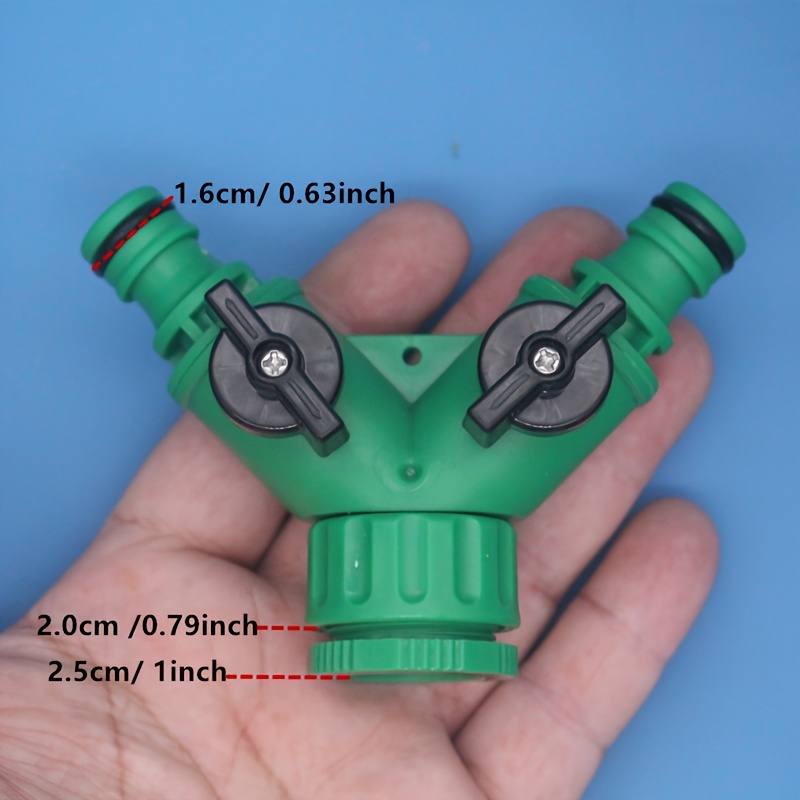 1pc Y-shaped Hose Splitter, 1/2" & 3/4" Female - Quick Connect Garden Irrigation Distributor For Lawn Care