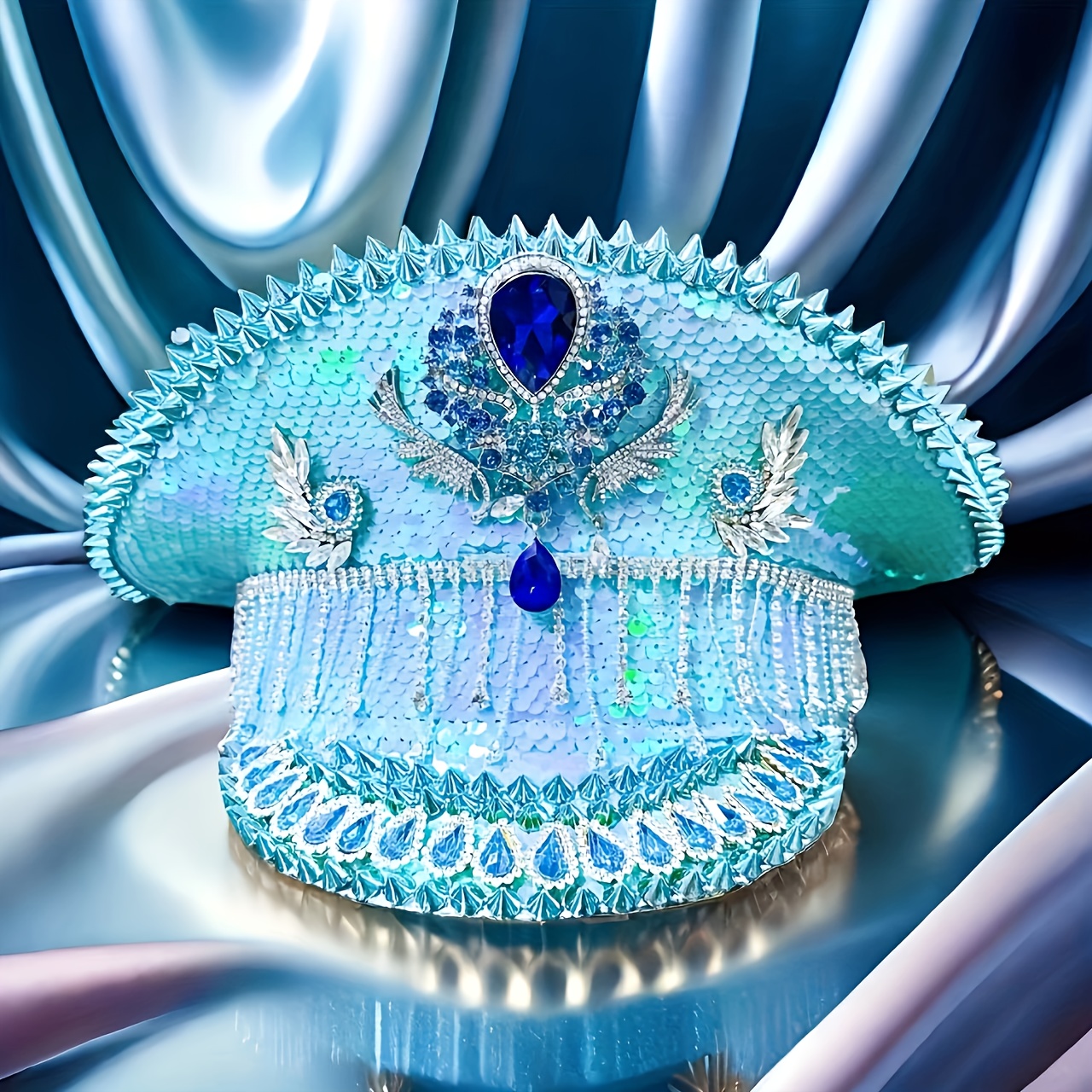 steampunk bling captain hat women men adjustable - Temu display picture 1