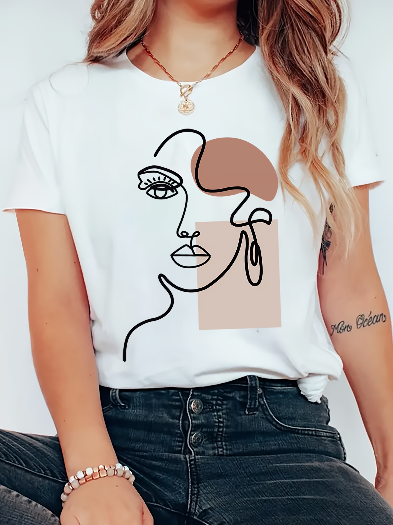 grand t shirt taille femmes imprimé art Temu Mauritius