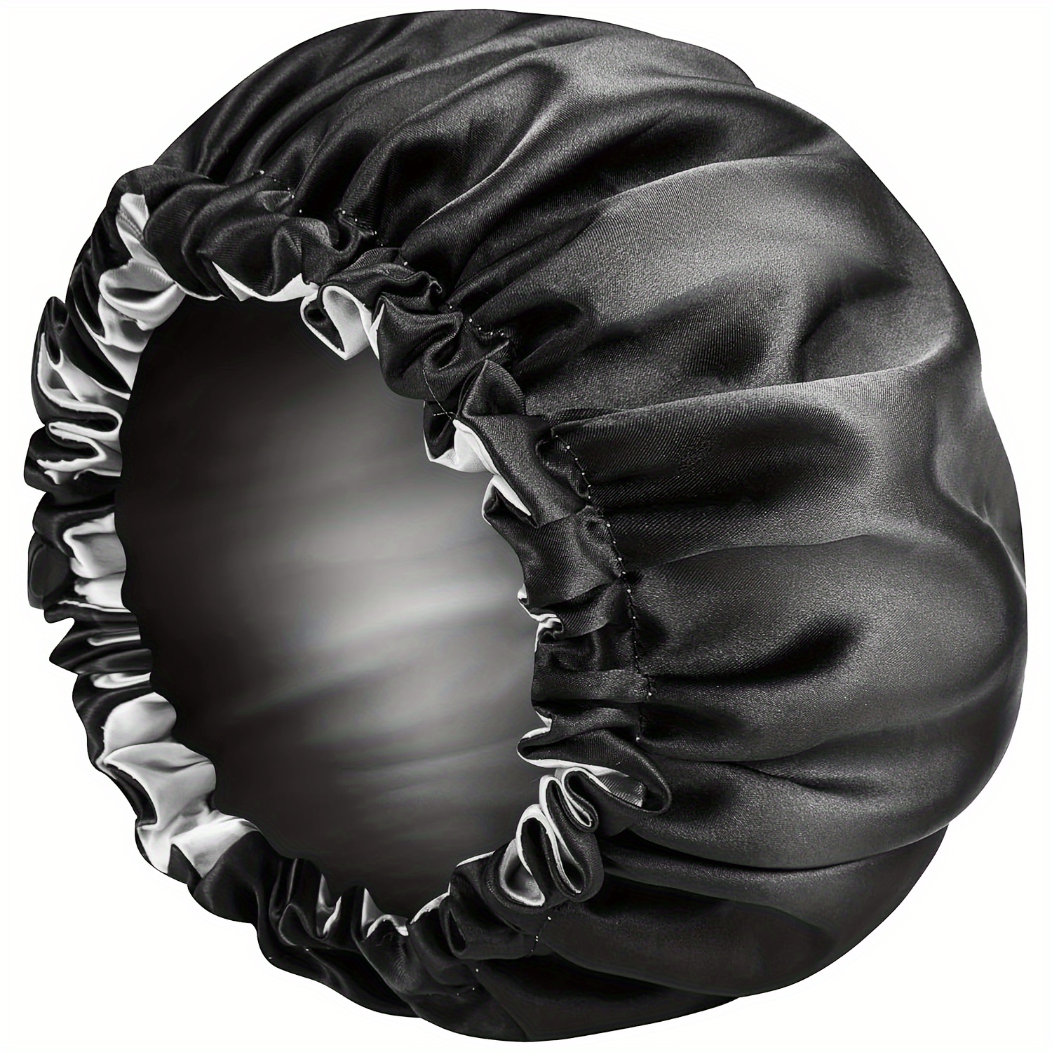 Adjustable Lightweight Polyester Sleep Cap - Double-sided Satin-like Fabric, Non-elastic , Machine Washable For Bedtime & Light Sleep
