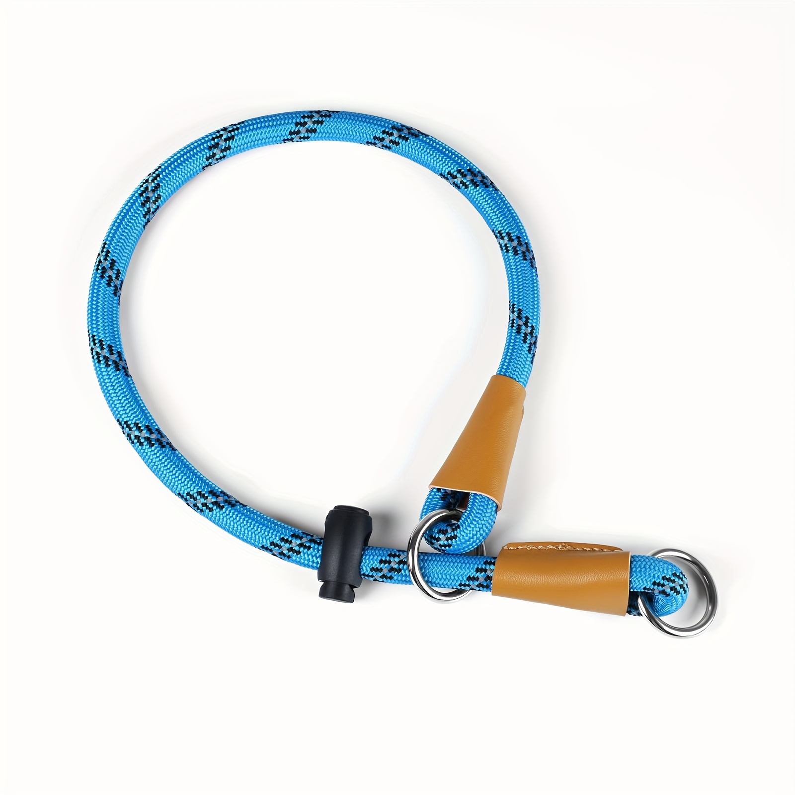 Reflective Striped Nylon Dog Collar with Adjustable Buckle