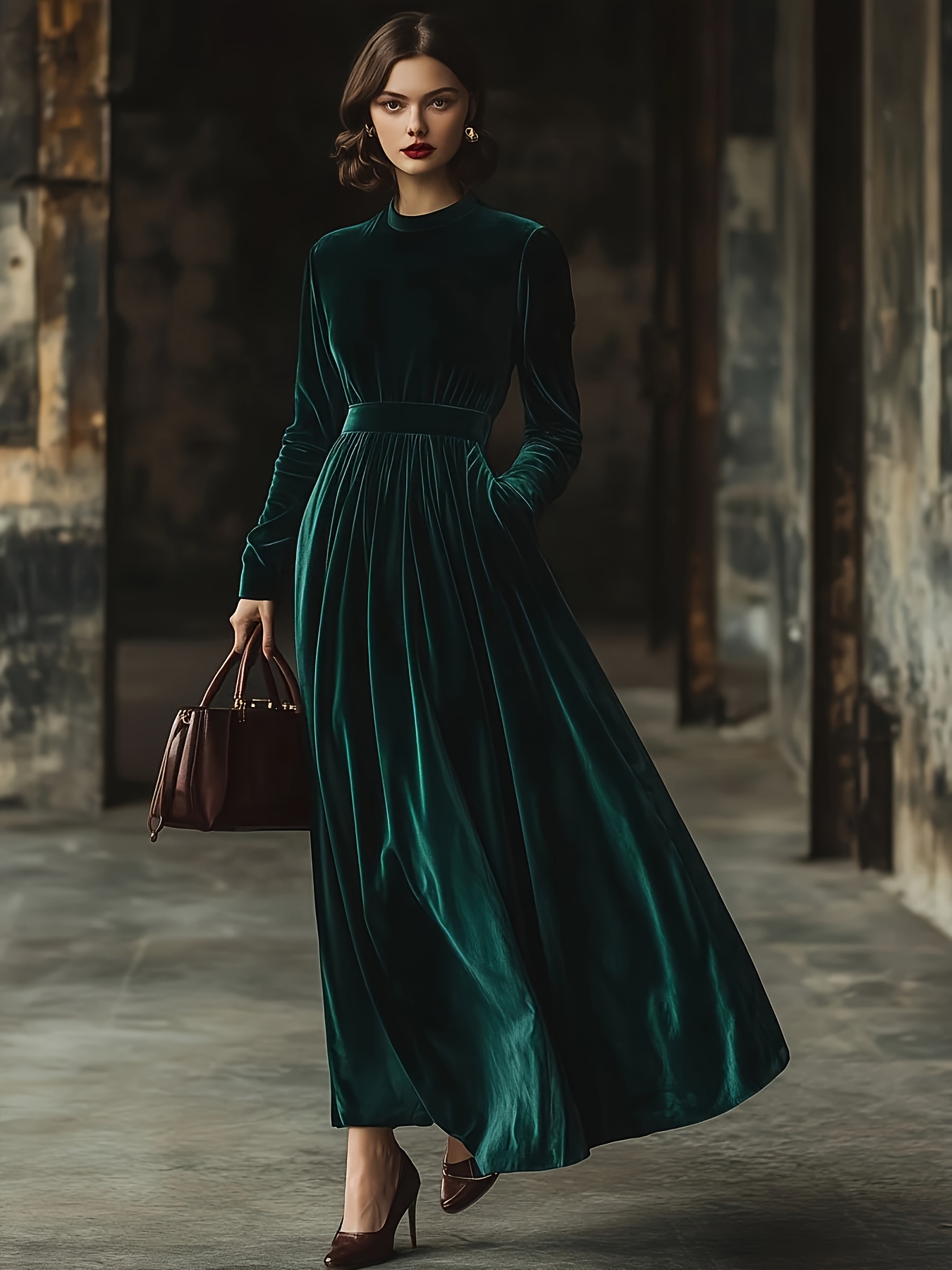 スーツ・フォーマル・ドレス acka velour long dress スーツ・フォーマル・ドレス acka velour long dress Hunter
