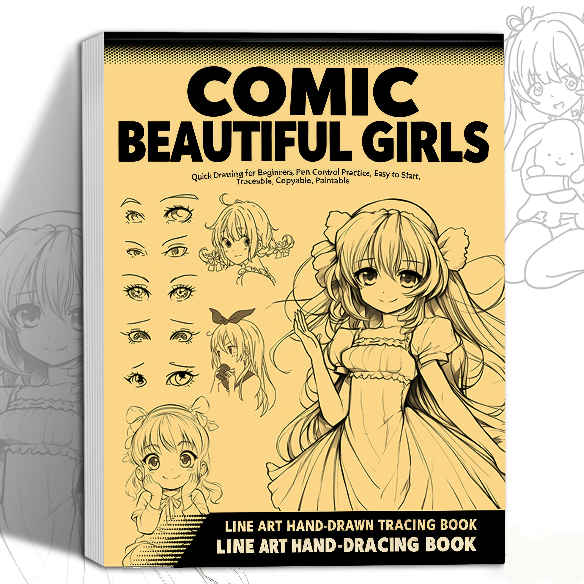 1/3pcs Line Drawing Book - 48 Pages With Clear Outline Templates, Premium Sketch Paper - Guide For Beginner Artists And Stylists - Ideal For Home Learning, Art Classes And Professional Practice