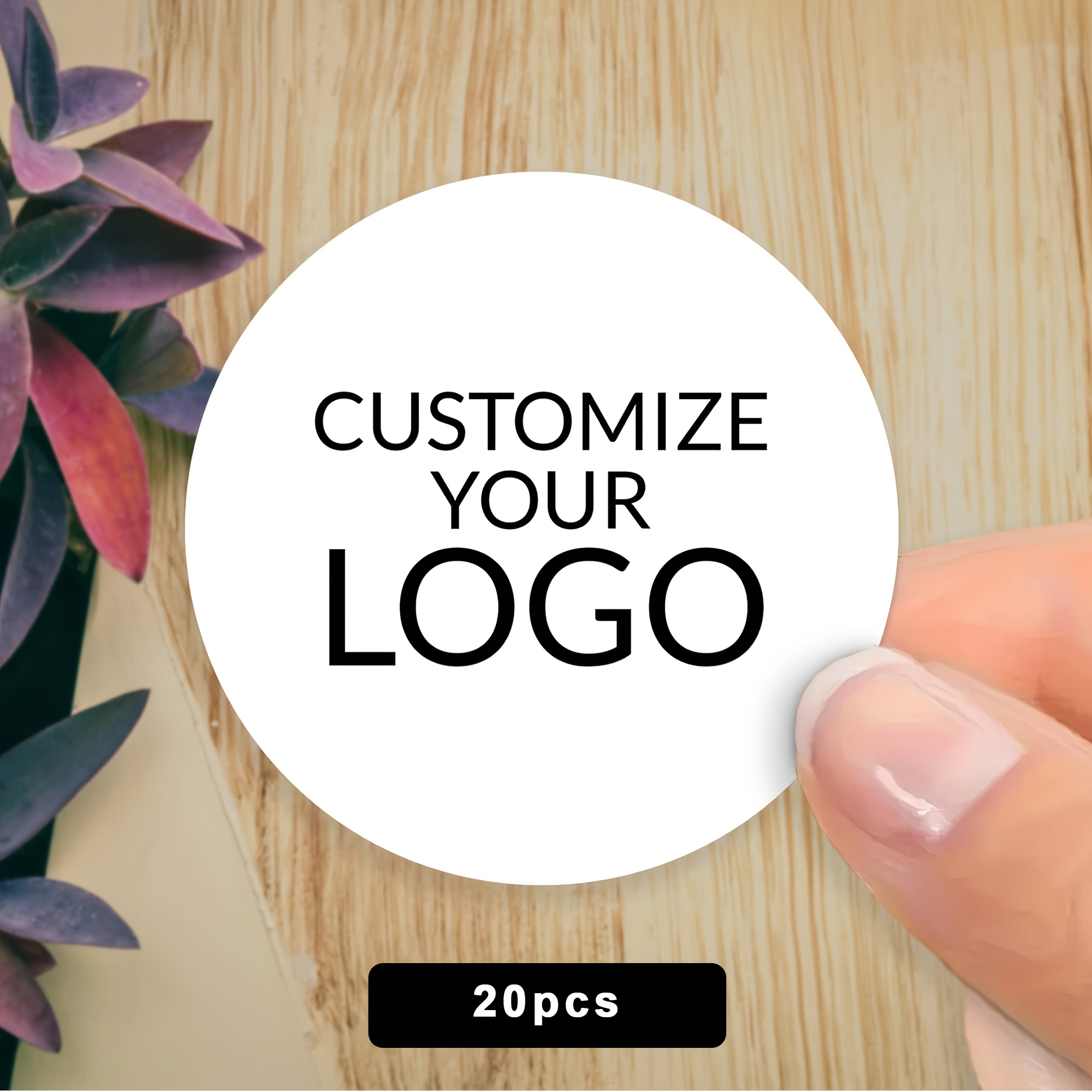 TEMU 10/20/50pcs Custom Business Stickers, Large Size Stickers With Personalized Logo, Tear-resistant, Ideal For Weddings, Business , Birthday