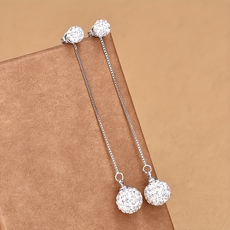 Women's Elegant Shambhala Pendant Earrings with Sparkling Zirconia