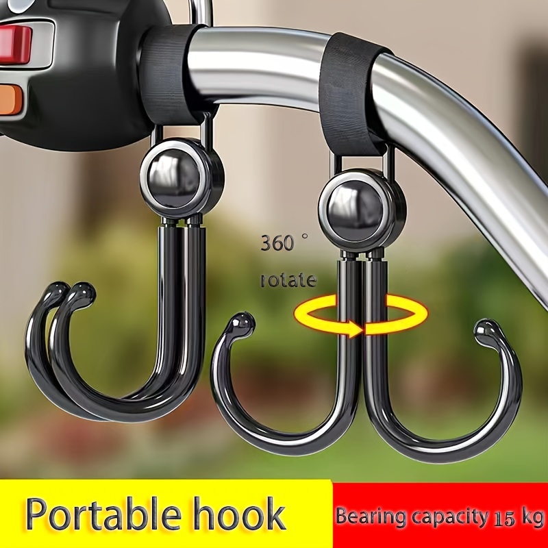 

Rotatable Hooks For Electric Scooter, Bicycle, Motorcycle, Utility Cart, Home Use - Pvc Material, Swivel, Portable, 15 Kg Capacity - Suitable For Easter, Thanksgiving, Christmas, , Labor Day