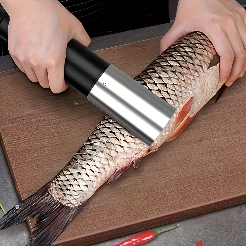 portable scale remover stainless steel usb rechargeable fish scale remover suitable for seafood kitchen essential modern kitchen tool durable kitchen utensil Product details 2