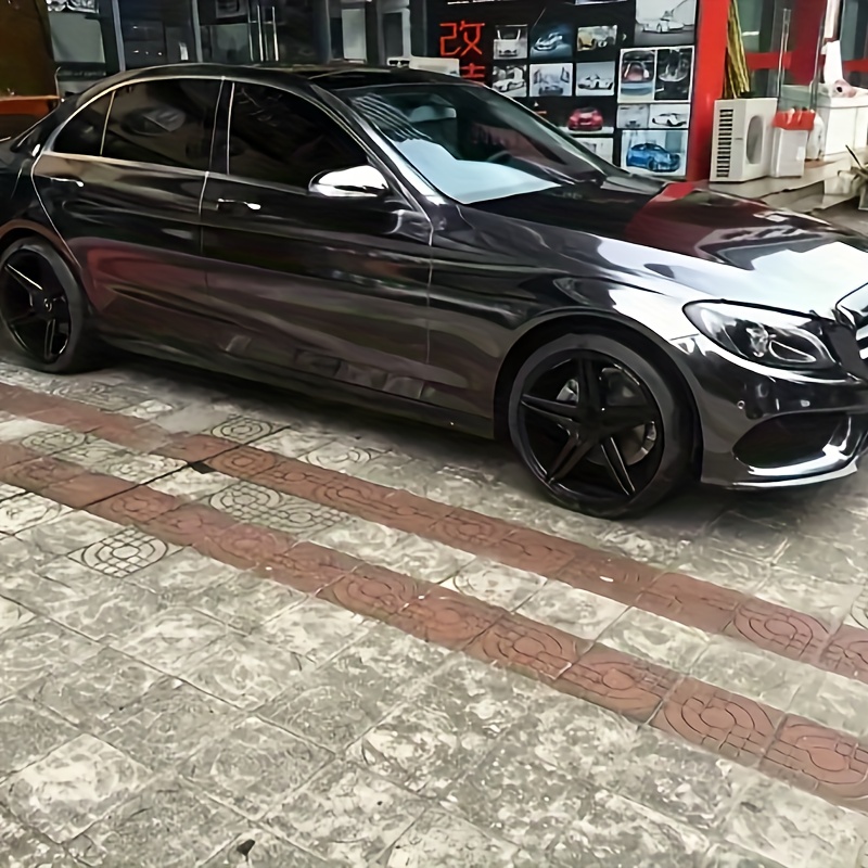 

Premium Black Vinyl Wrap For Cars - Durable Pvc, Electroplated Tungsten Steel Finish, 50x150cm