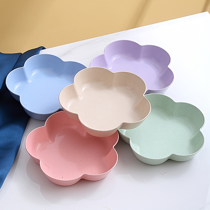 Image of 5pcs, Flower Shaped Snack Tray - Melon Seed Nut Tray, Suitable For Home, Party, Wedding, Birthday, Holiday Supplies - Perfect For Christmas, Halloween, Thanksgiving, New Year