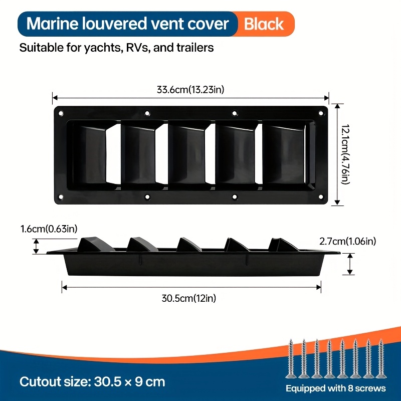 Rectangle Grill Cover White Air Vent Cover for Caravan RV Marine Boat