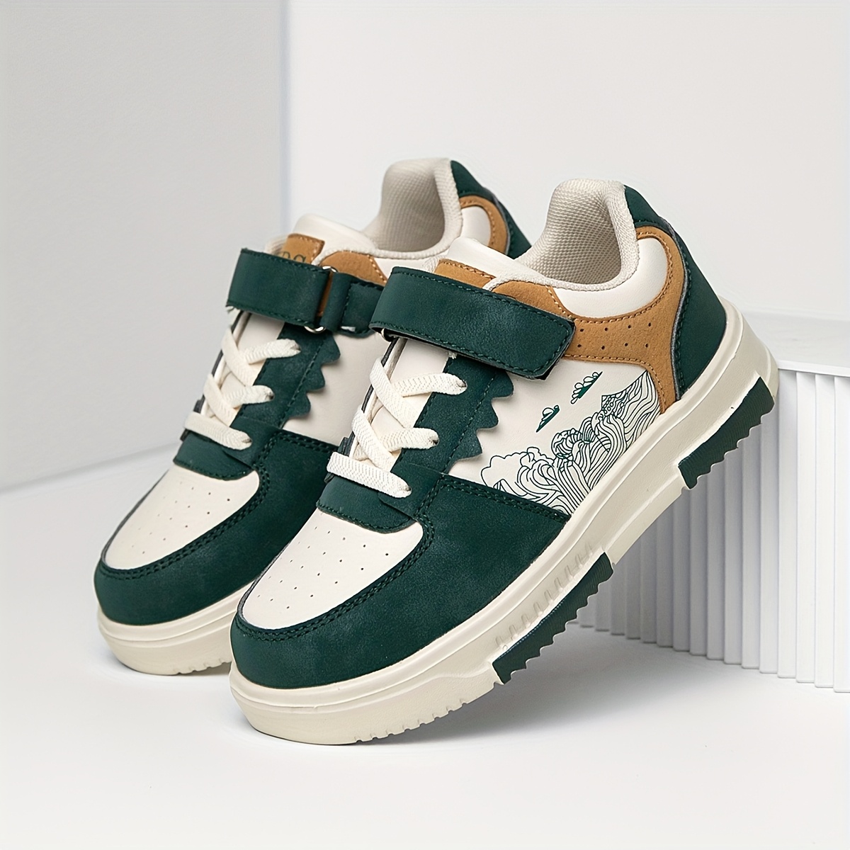 scarpe ginnastica moda ragazzi stampa a montagne Temu Italy