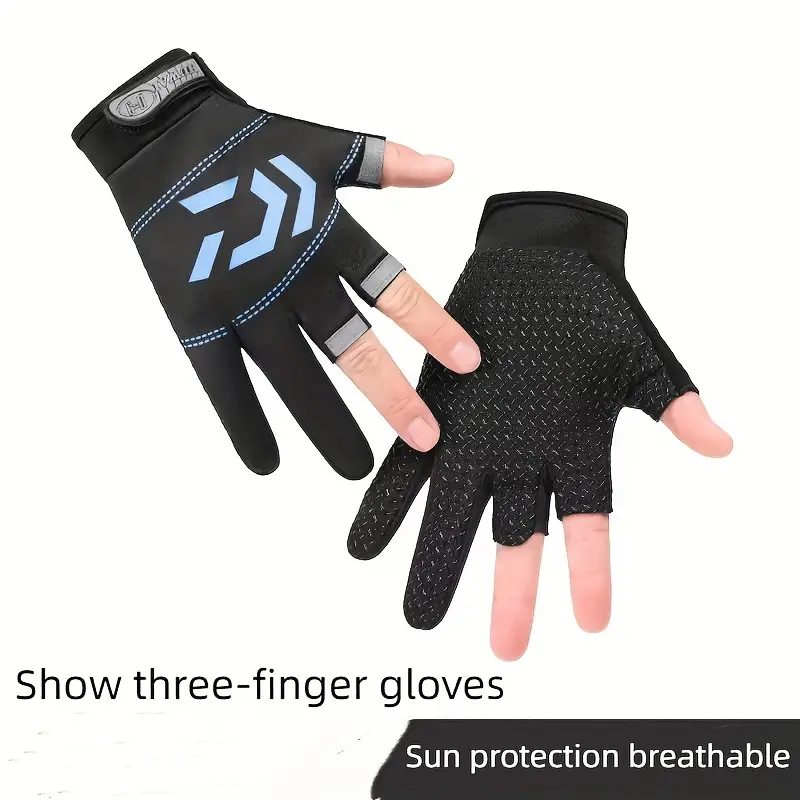 Short Leak Three Fingers Gloves Non slip Breathable Sun - Temu