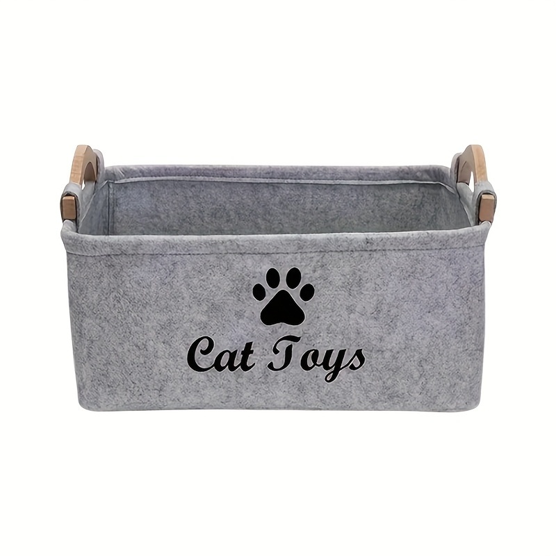 TEMU Cestino portaoggetti per giochi da gatto, 1 pezzo - Organizzatore in tessuto per giocattoli e accessori per di grande capacit� con design a