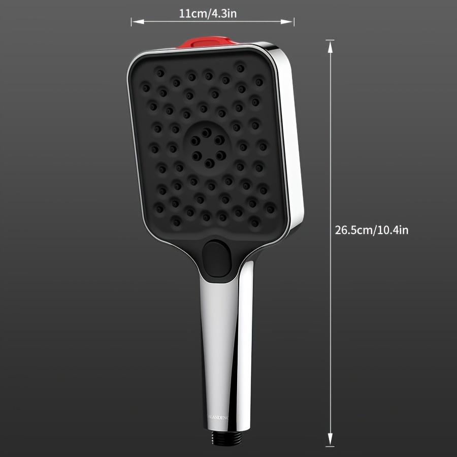 Handheld Pressure-Enhanced Showerhead with 3 Adjustable Modes