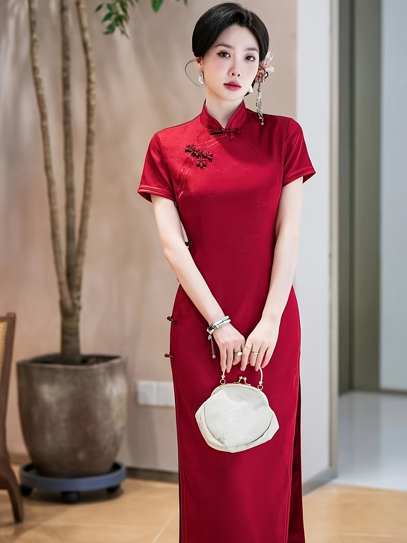 ruched womens dress Red Off Shoulder Ruched Long Sleeve Midi Dress