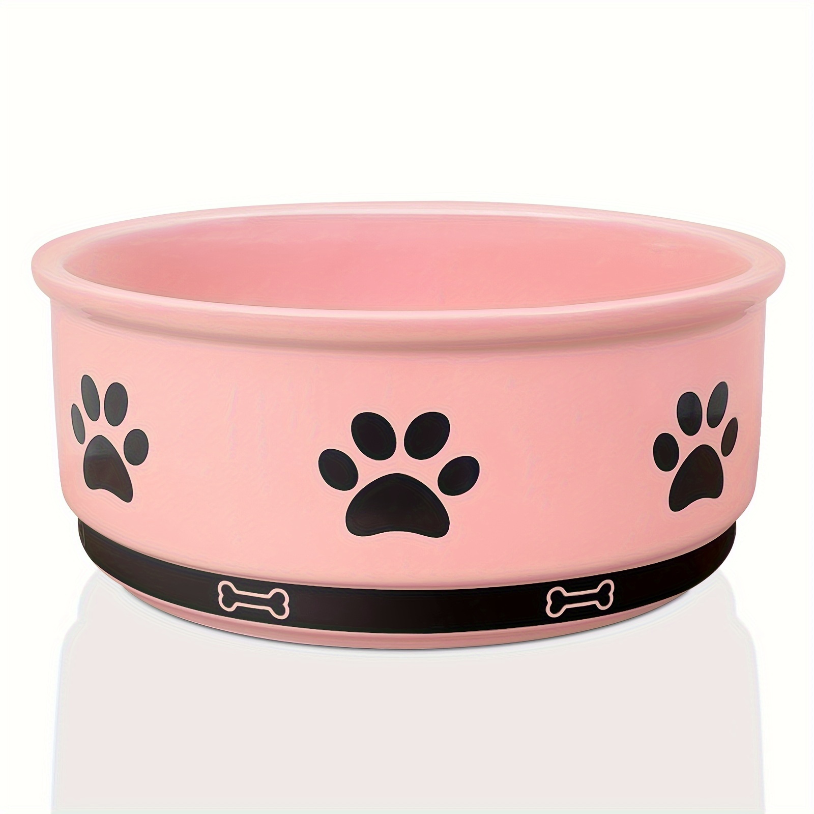 

Ceramic Pet Bowl For Dogs And Cats, Weighted Non-slip Dog Bowls Food And Water Dish, Durable Pets Feeding Bowls Suitable For Small, Medium, And Large Dogs Pet Products