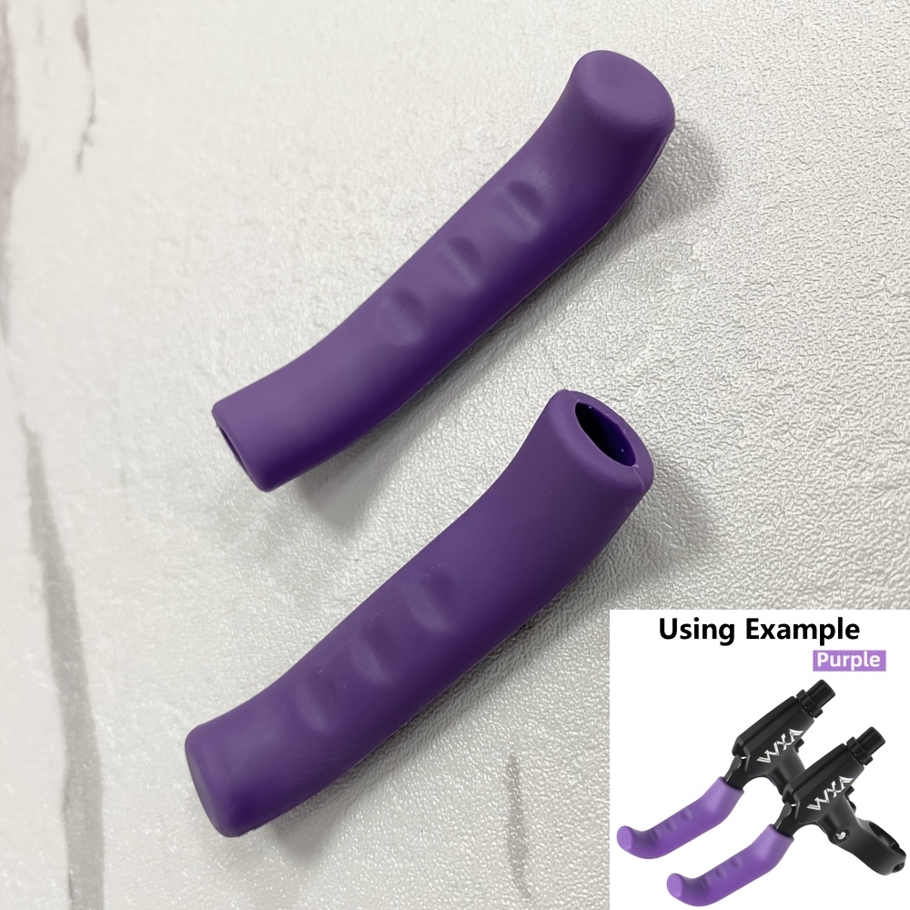TEMU 1 Paire de Housses de Guidon de Frein de Vélo, Manettes de Frein de VTT avec Protection d'Absorption des Chocs, Manchons Souples Anti-Rayures,