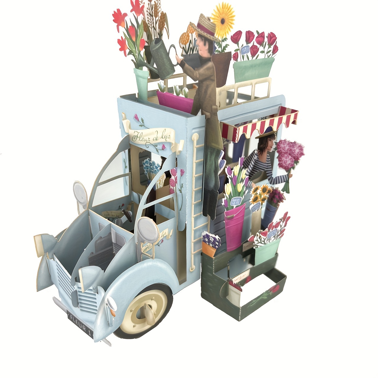 1pc Of Float Greeting Card, 3d Birthday Card, Exquisite , Pop-up Card, Creative Commemorative Card, Suitable As A Gift For , The Elderly, , , Paper Sculpture Artwork, Party Supplies, Desktop Ornament
